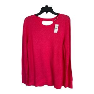 NWT LOFT BCRF Pink Cozy Backless Sweater | Limited Edition | XL